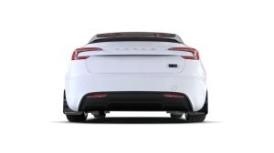 Tesla Model 3 Mud Flap - Rally Armor - Metallic Black Logo UR - Black - `24-`25 Tesla Model 3 Mud Flap - Rally Armor - Metallic Black Logo UR - Black - `24-`25